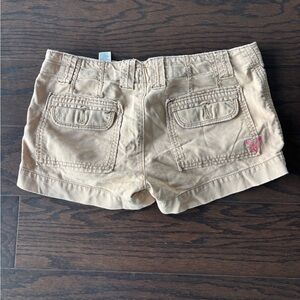 American eagle Tan Shorts with Pink Accent